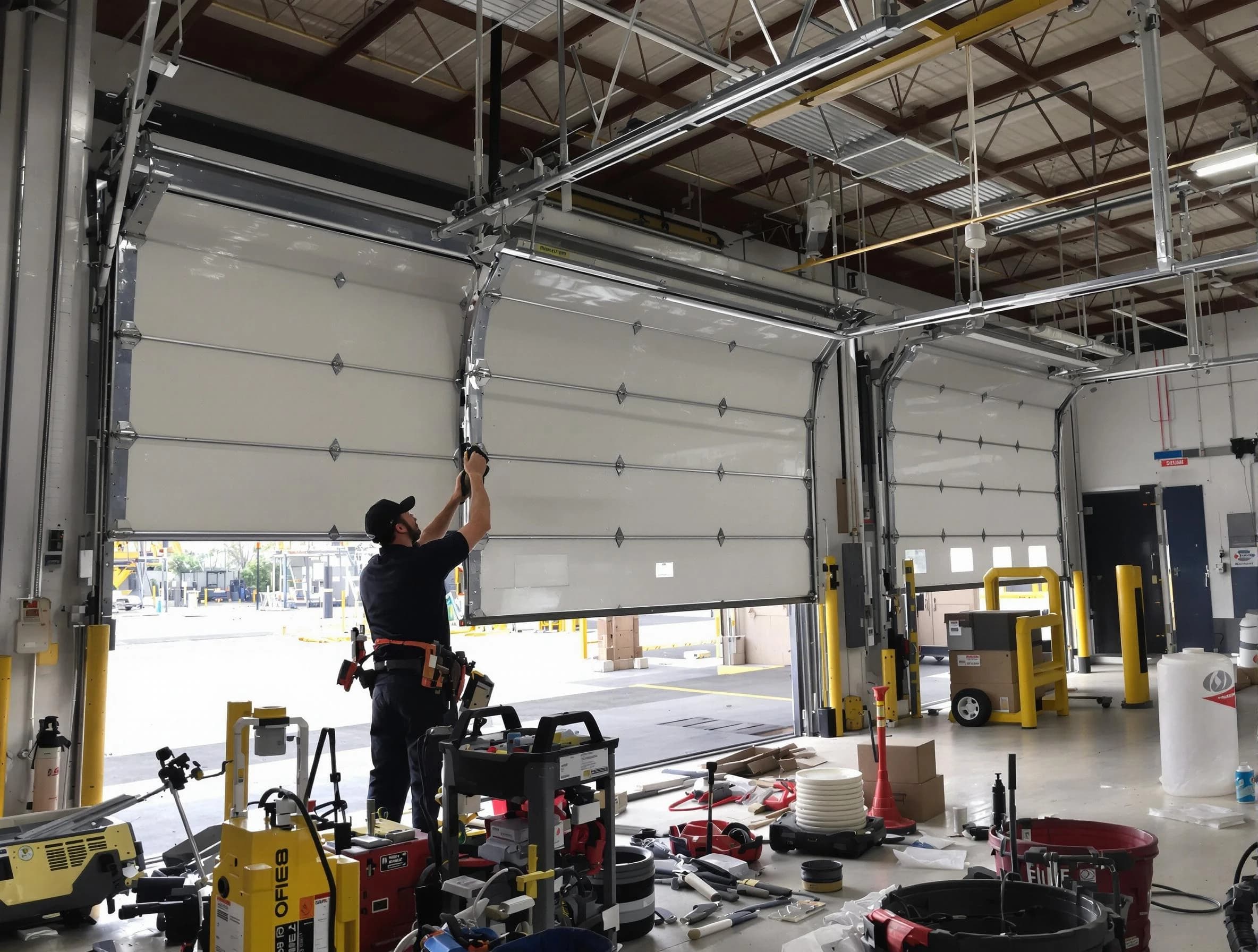 Shaw Heights Garage Door Repair technician performing commercial garage door repair in Shaw Heights