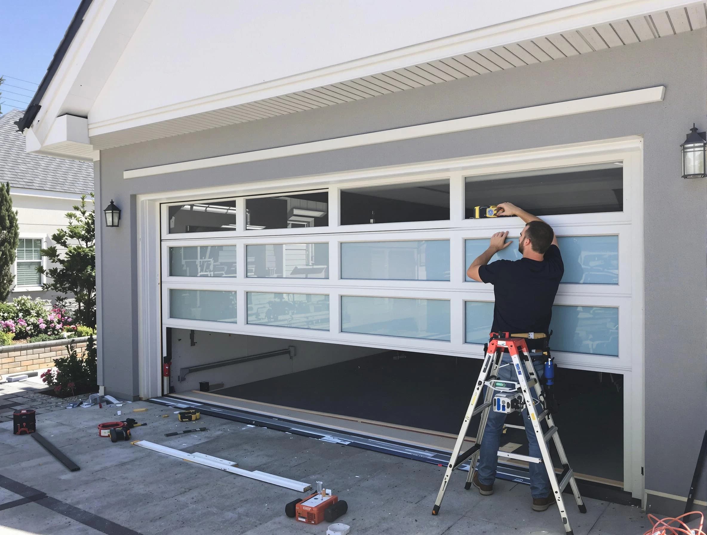 Shaw Heights Garage Door Repair team performing garage door replacement in Shaw Heights