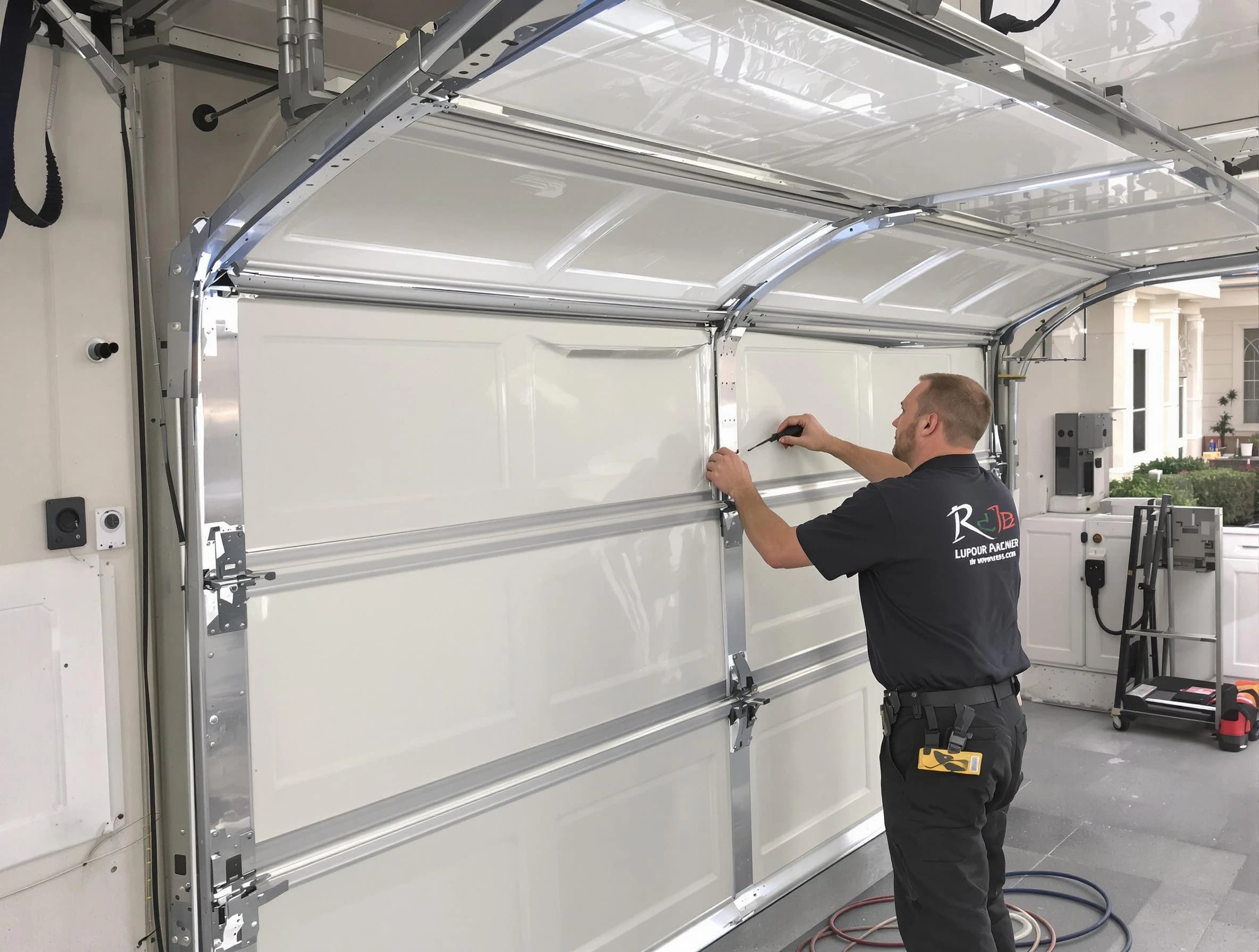 Shaw Heights Garage Door Repair professional performing panel repair in Shaw Heights