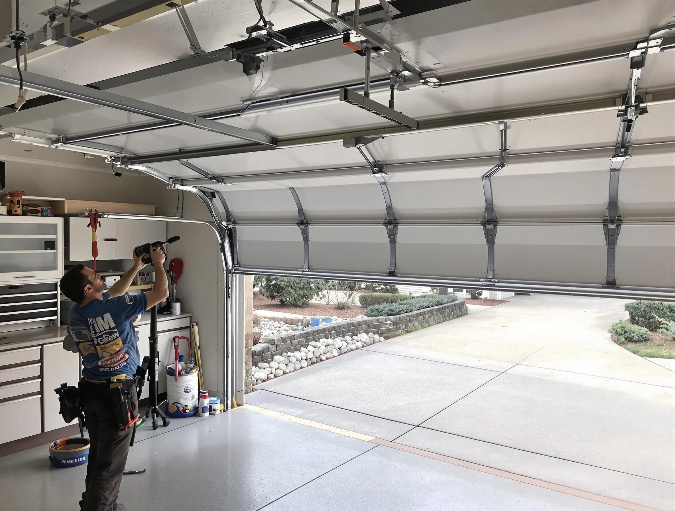 Garage door track repair service by Shaw Heights Garage Door Repair in Shaw Heights