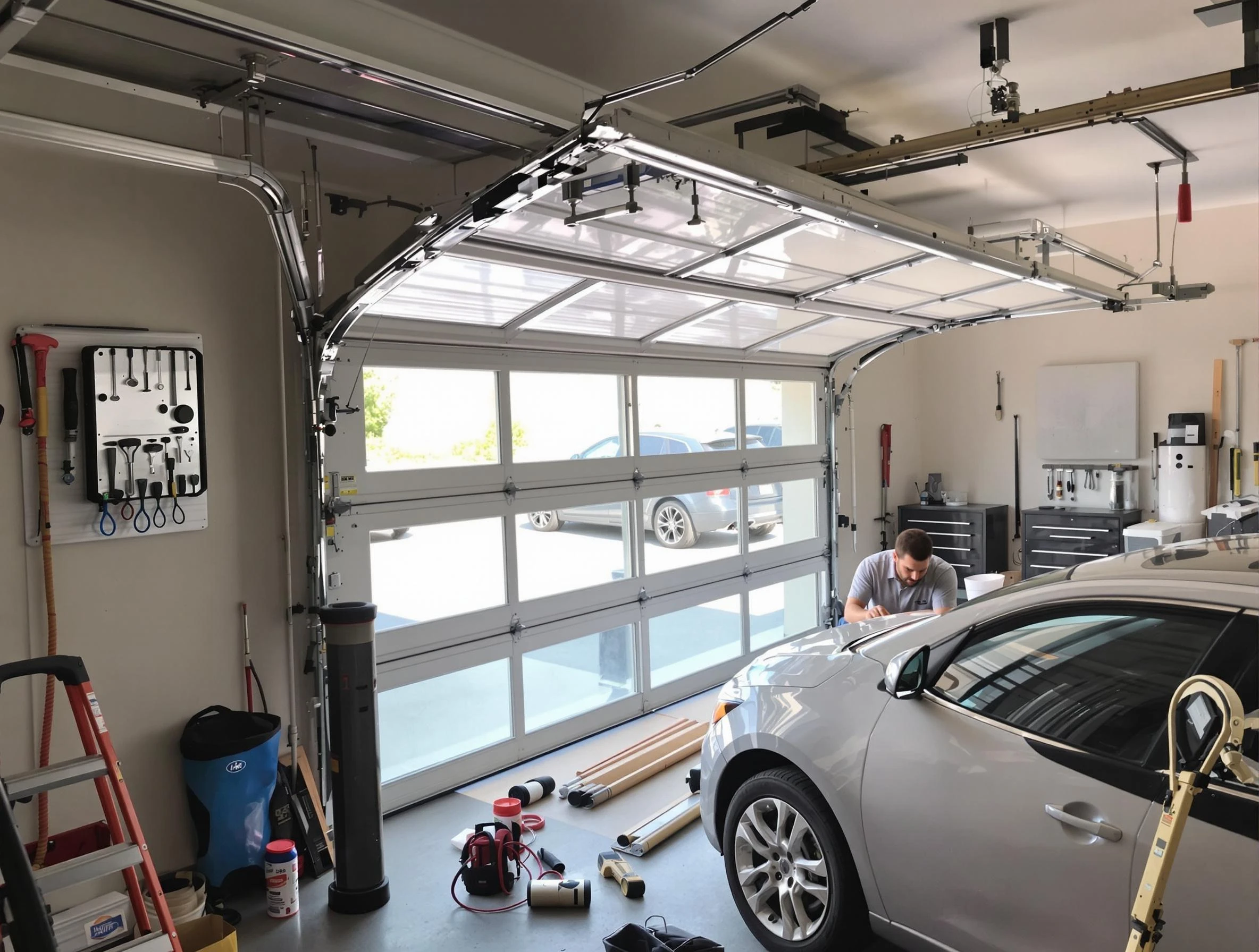 Garage door noise reduction service by Shaw Heights Garage Door Repair in Shaw Heights