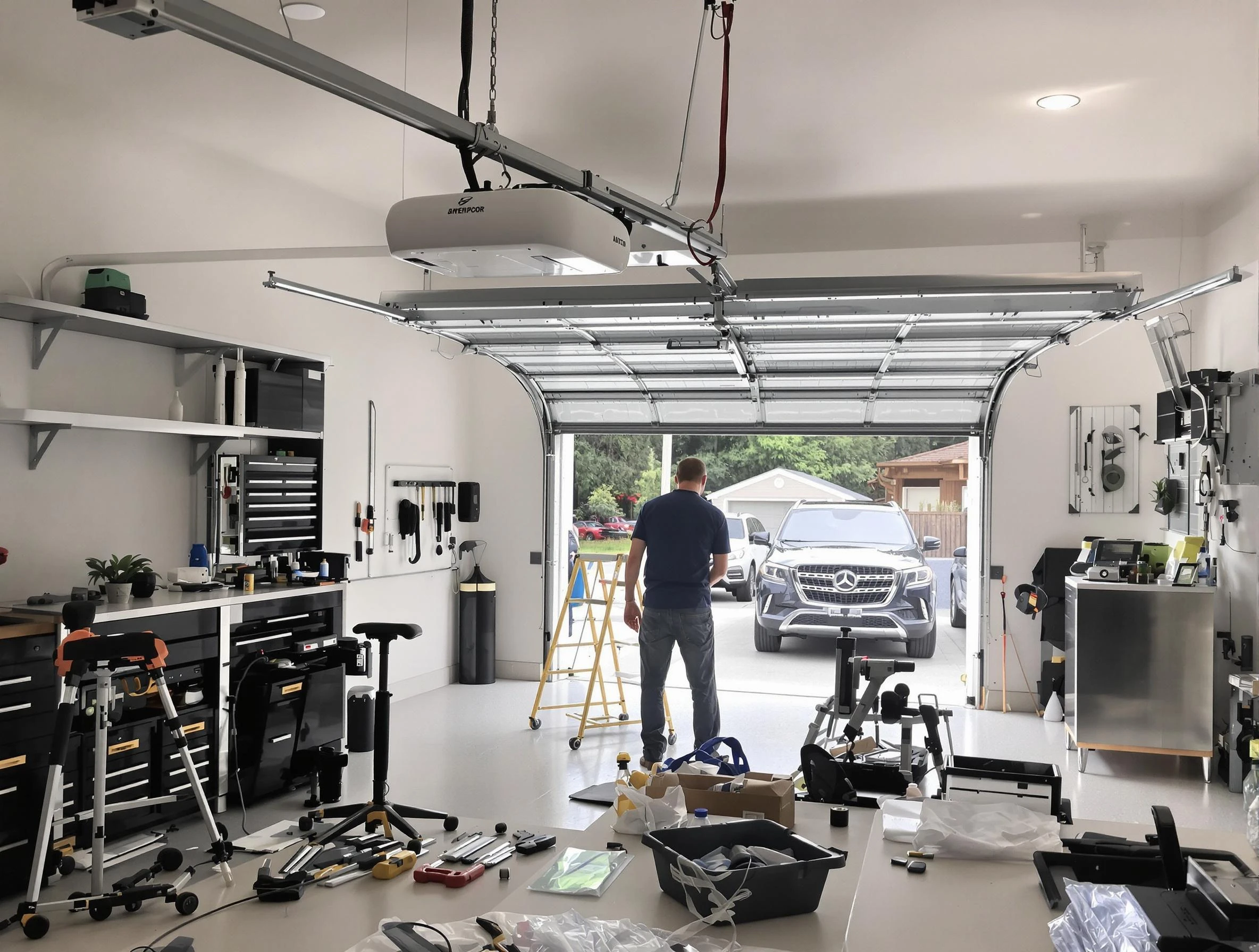 Garage door opener installation by Shaw Heights Garage Door Repair in Shaw Heights