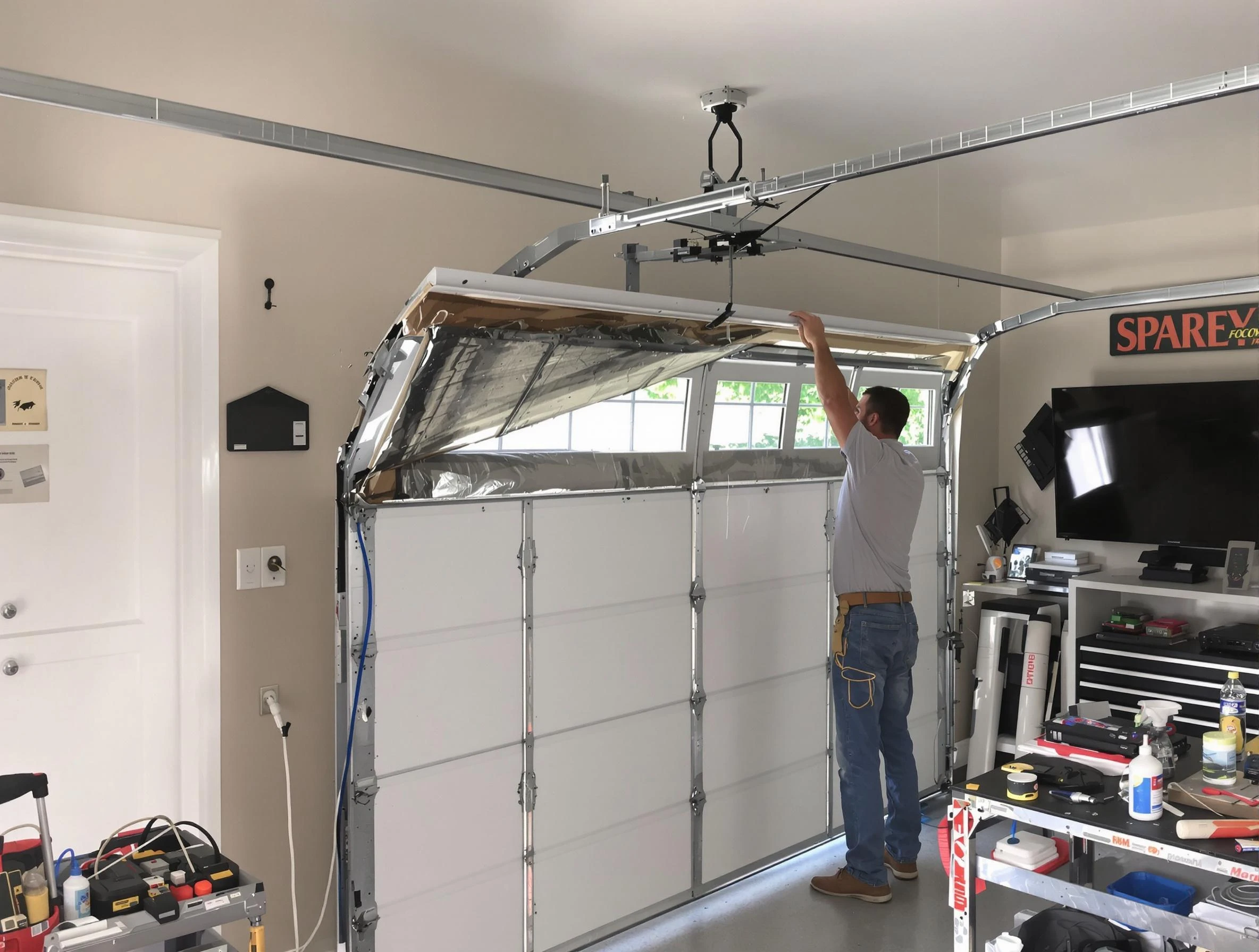 Garage door section replacement by Shaw Heights Garage Door Repair in Shaw Heights