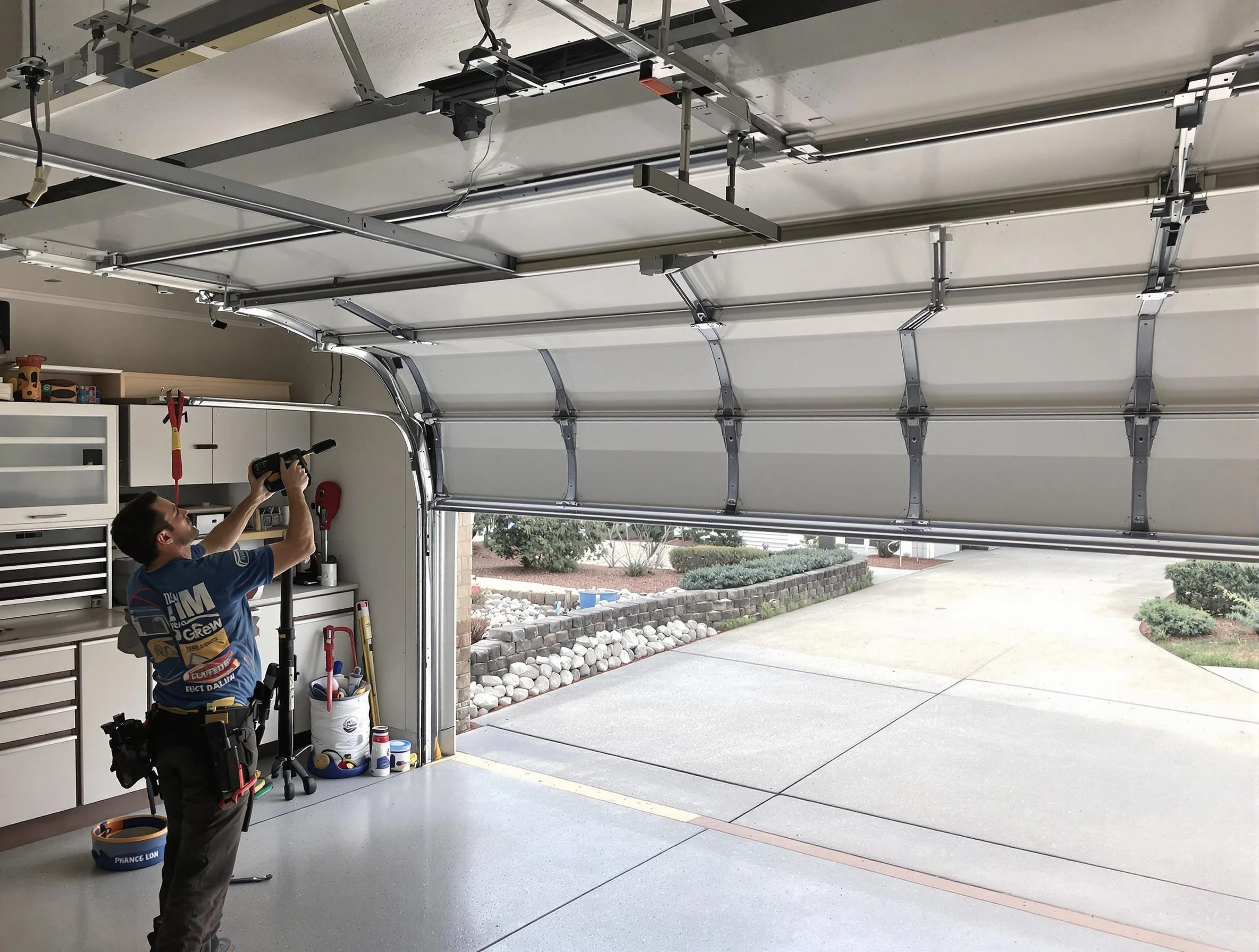 Garage door track repair service by Shaw Heights Garage Door Repair in Shaw Heights